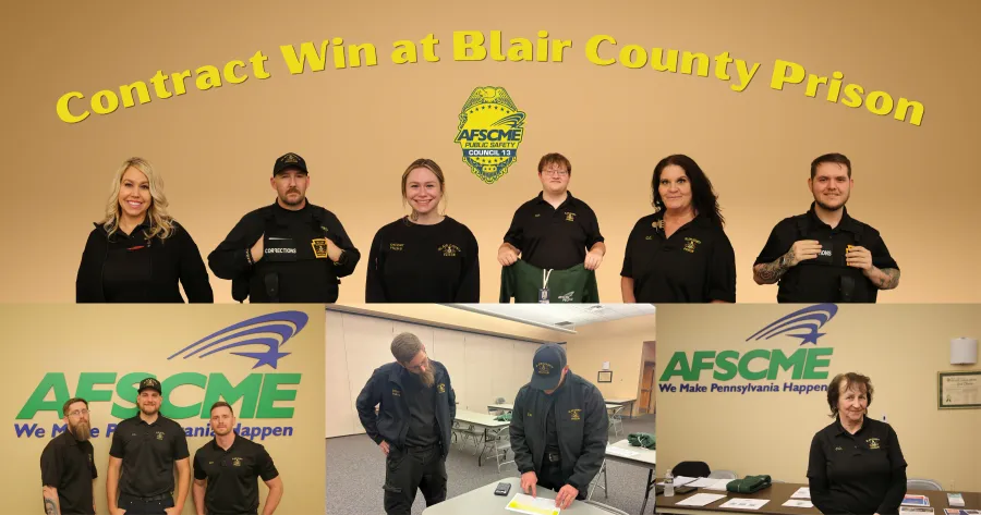 contract win at blair county prison afscme