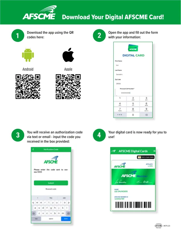 afscme ecard instructions