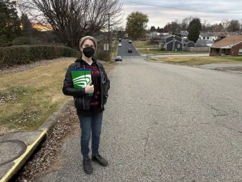 afscme member out knocking doors