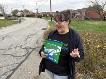 afscme member out knocking doors