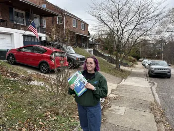 afscme member out knocking doors