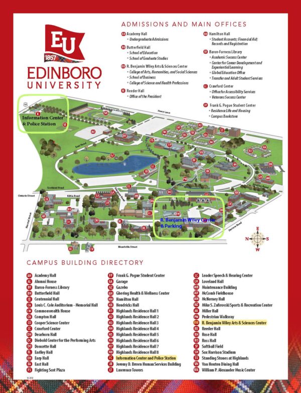 Penn West Edinboro University Campus Map Afscme Council 13 7607